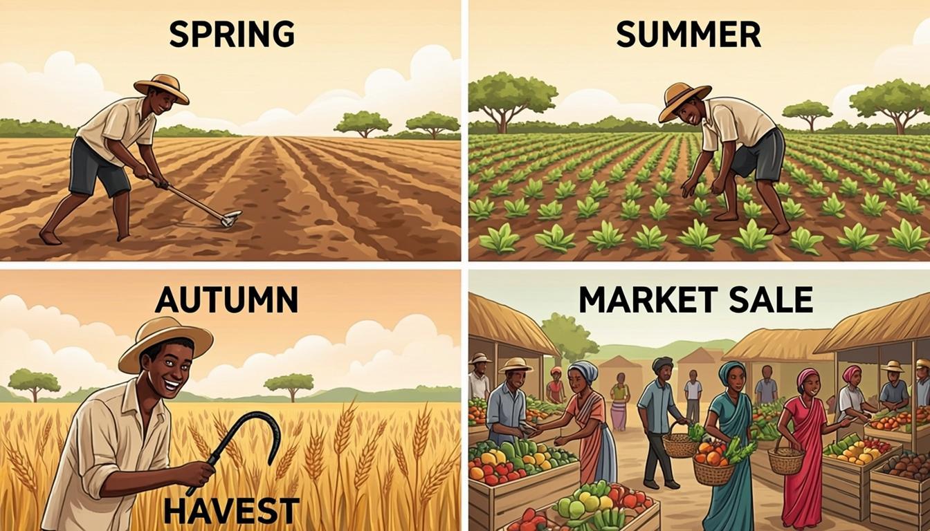 Calendrier agricole — cycle de production annuel